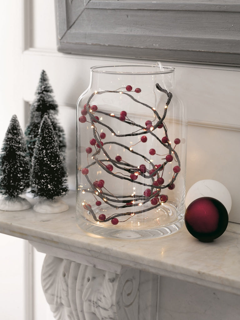 Berry Red Christmas String Lights