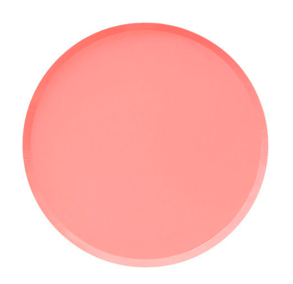 Neon Coral Large Plate