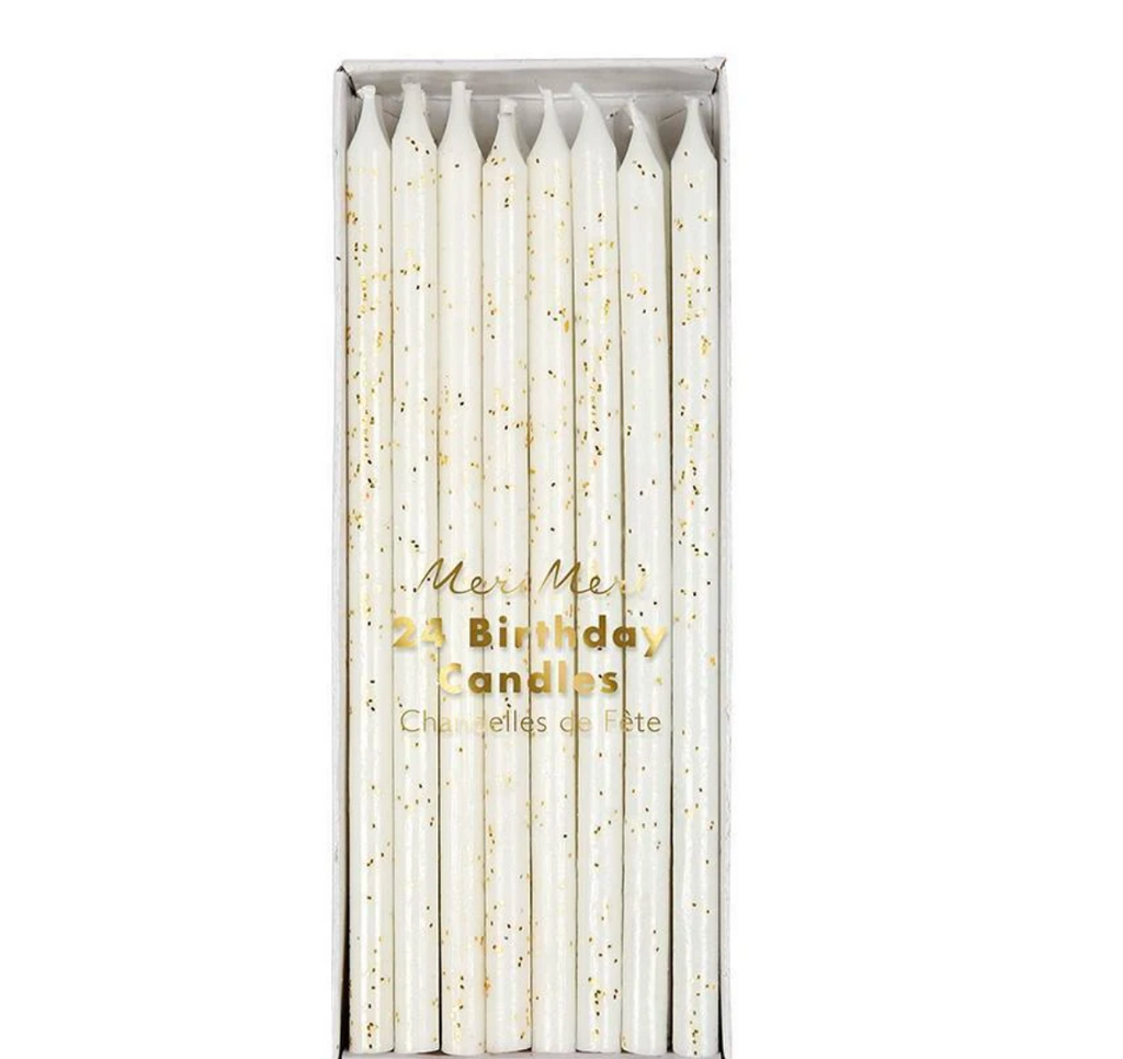 Gold Glitter Candles