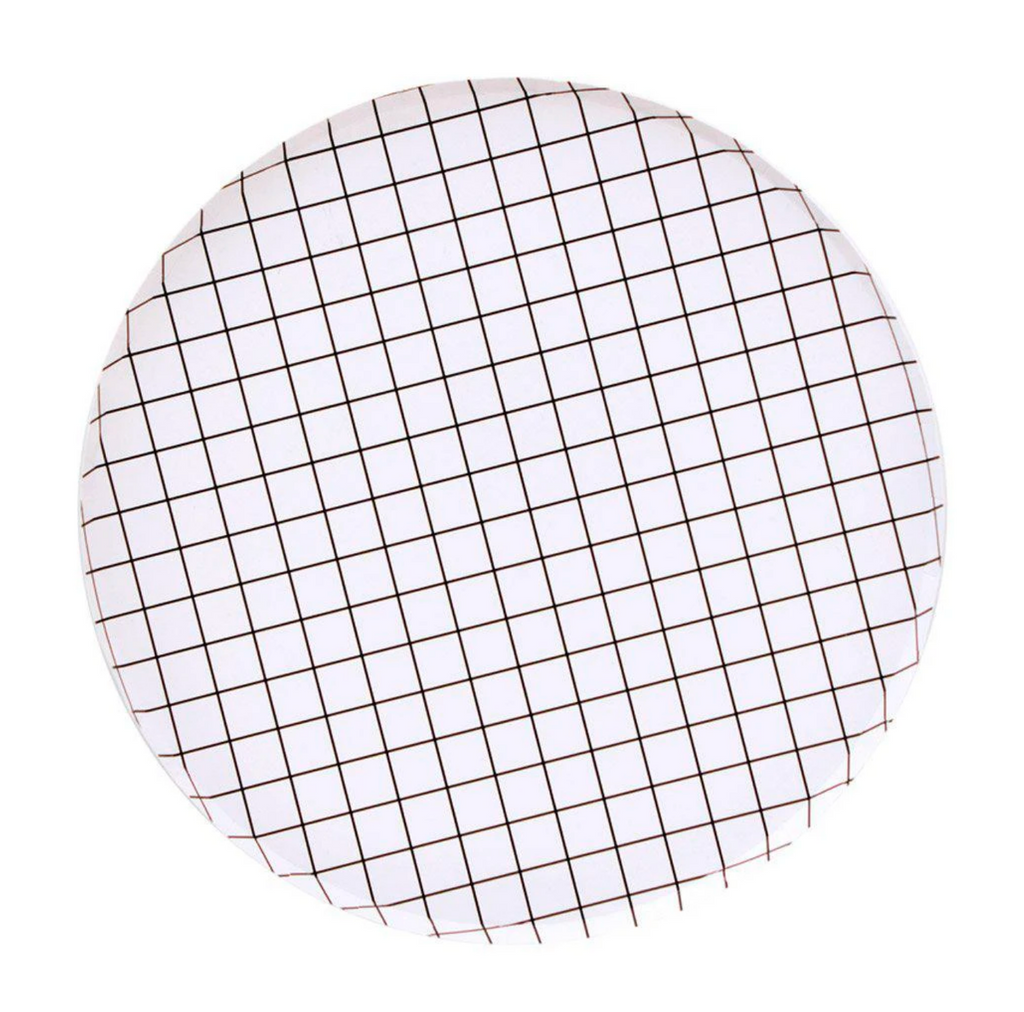 Black and White Grid Large Plates
