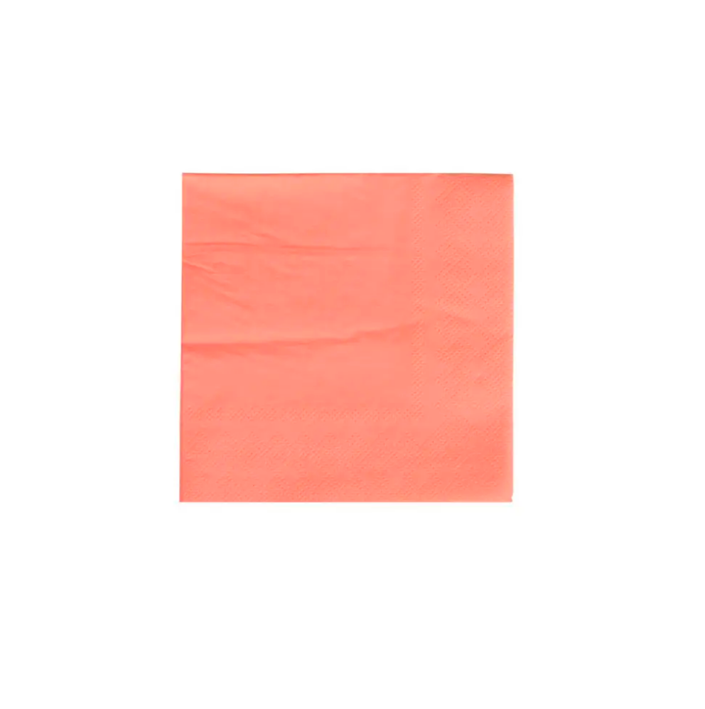 Neon Coral Cocktail Napkins