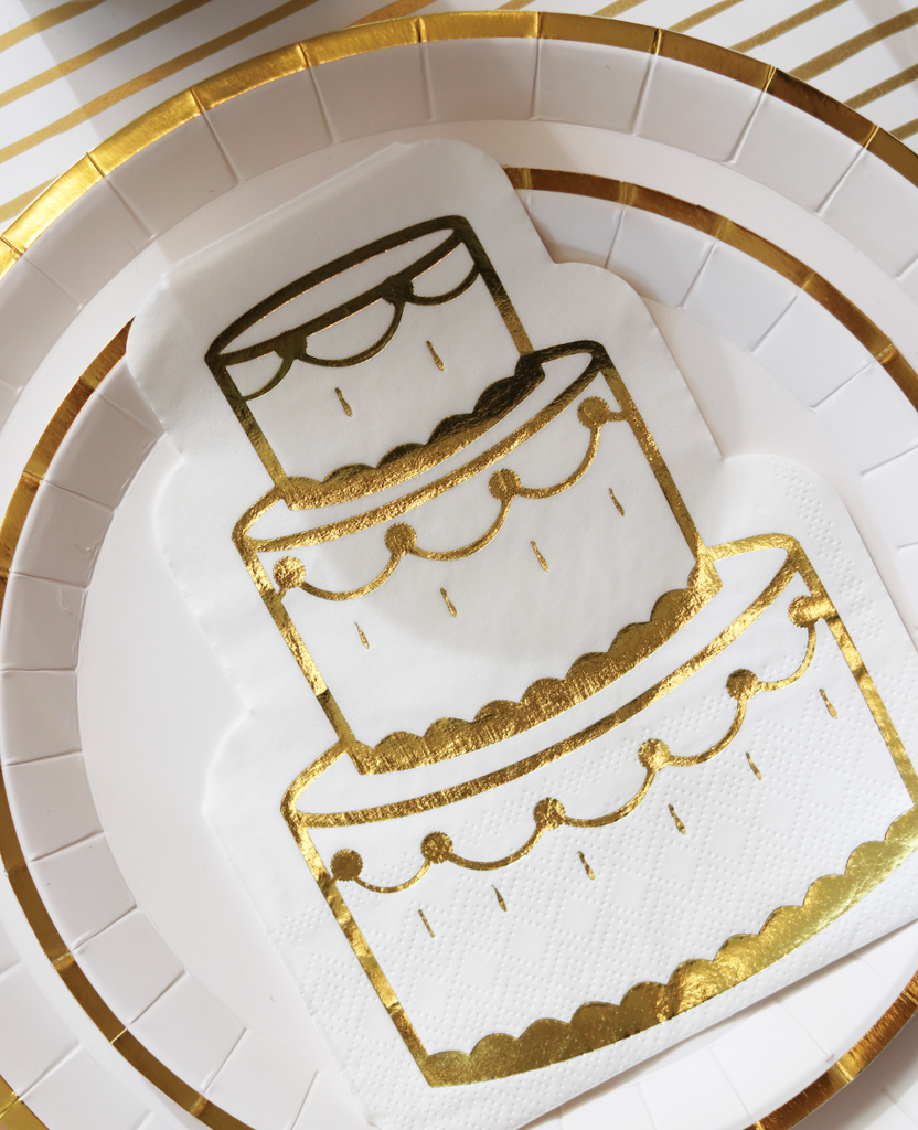 Wedding Cake Shaped Napkins