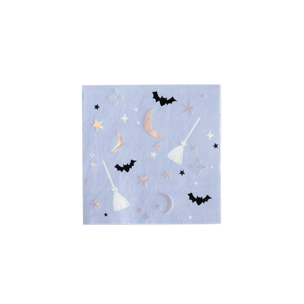 Halloween Witching Hour Witch Icons Cocktail Napkin