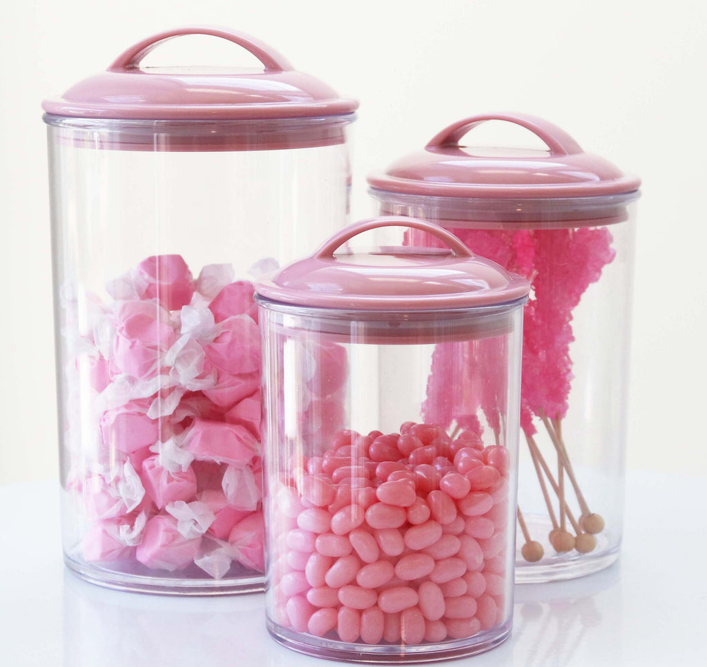 Pink Acrylic Canister Set