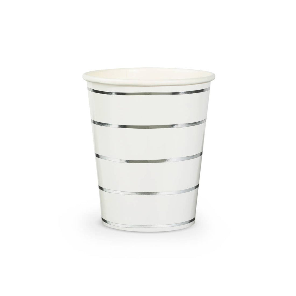 Frenchie Silver Striped Cups