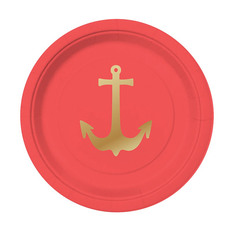 Red Anchor Snack Plates