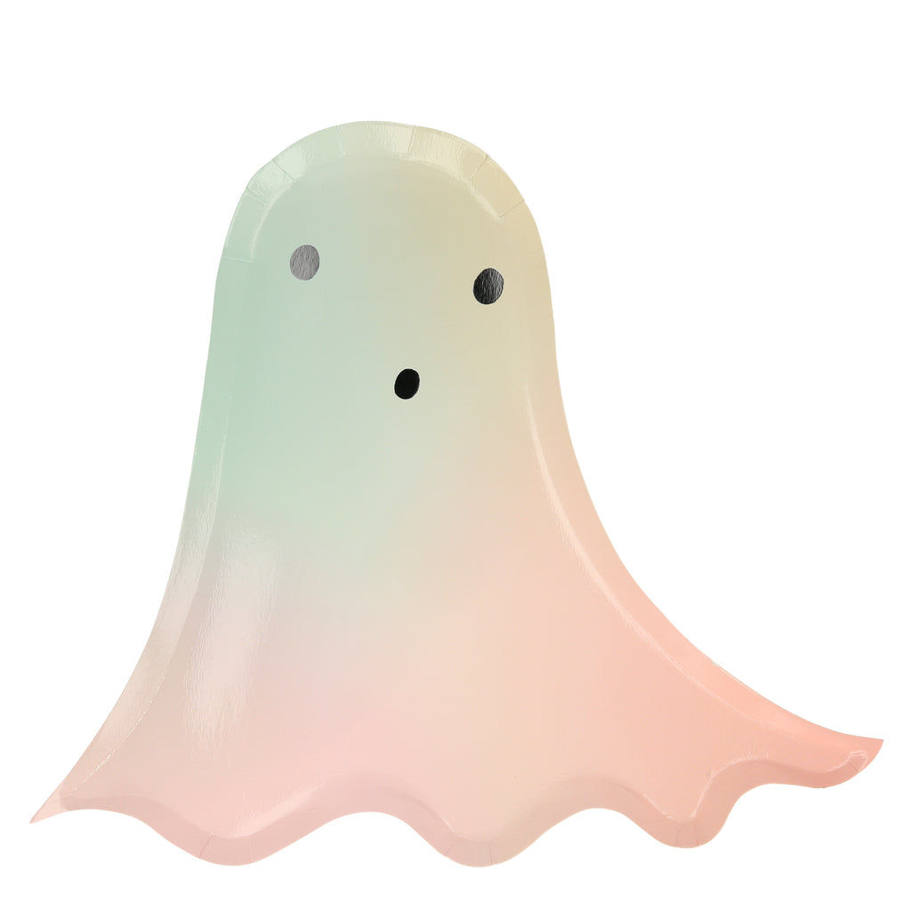 Pastel Halloween Ghost Plates
