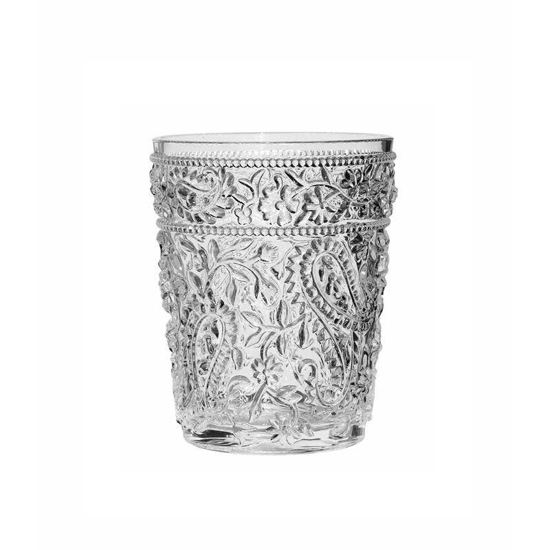 Clear Floral Pattern Tumbler