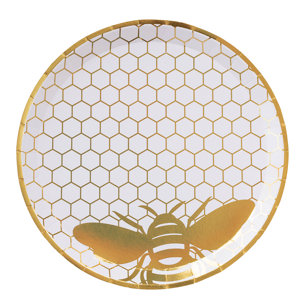 Bee Gold Dinner Plates