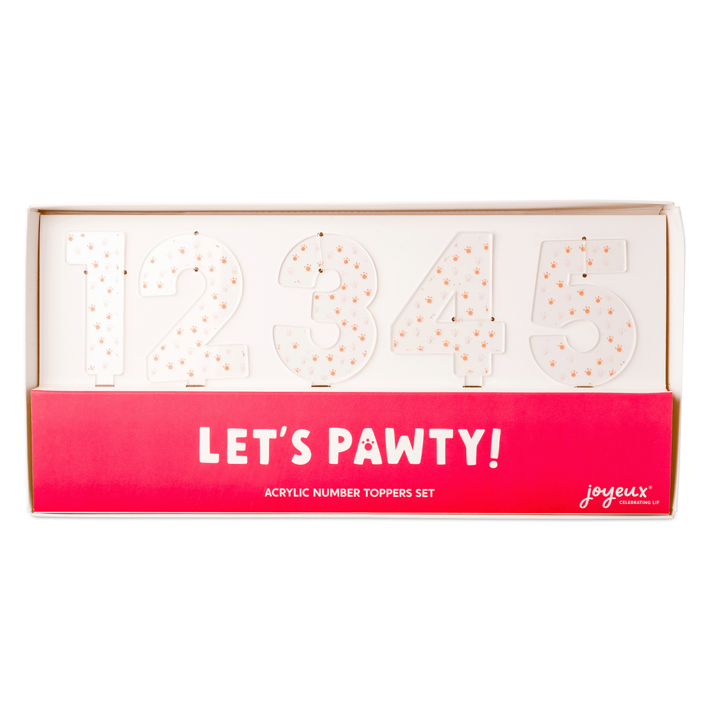 Let's Pawty Acrylic Number Set
