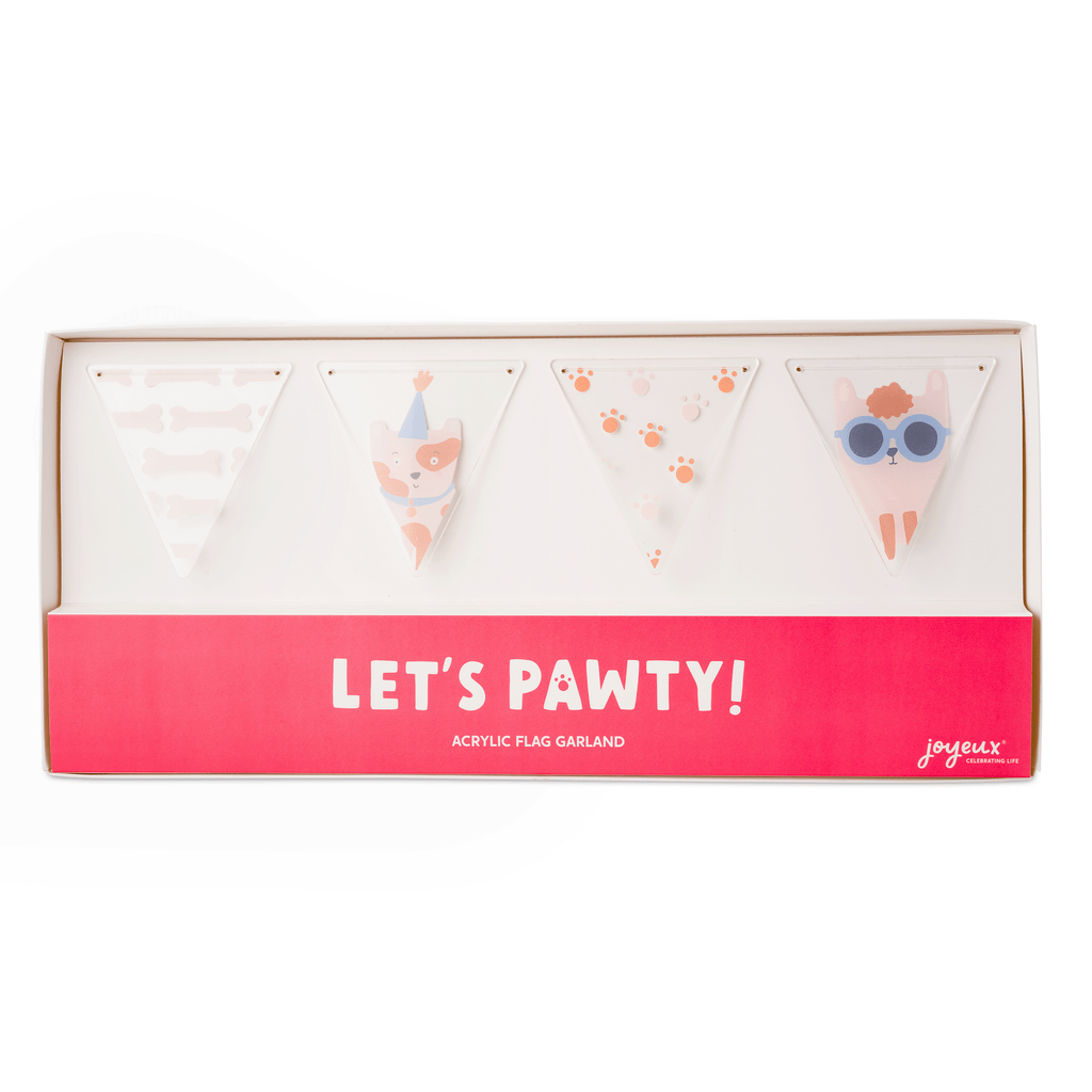 Let's Pawty Acrylic Flag Garland