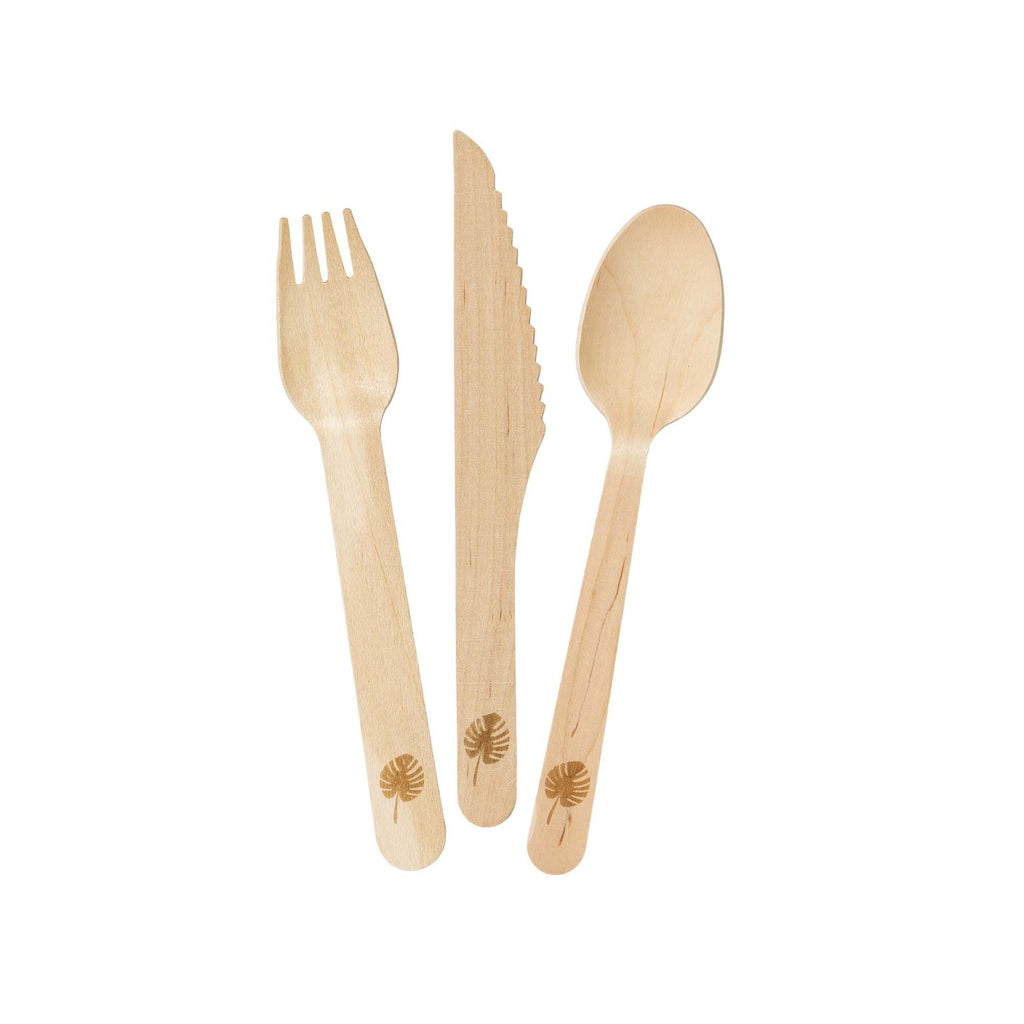 Palm Leaves Wooden Cutlery
