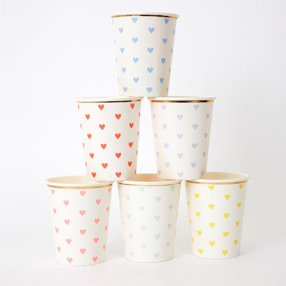 Party Palette Heart Cups