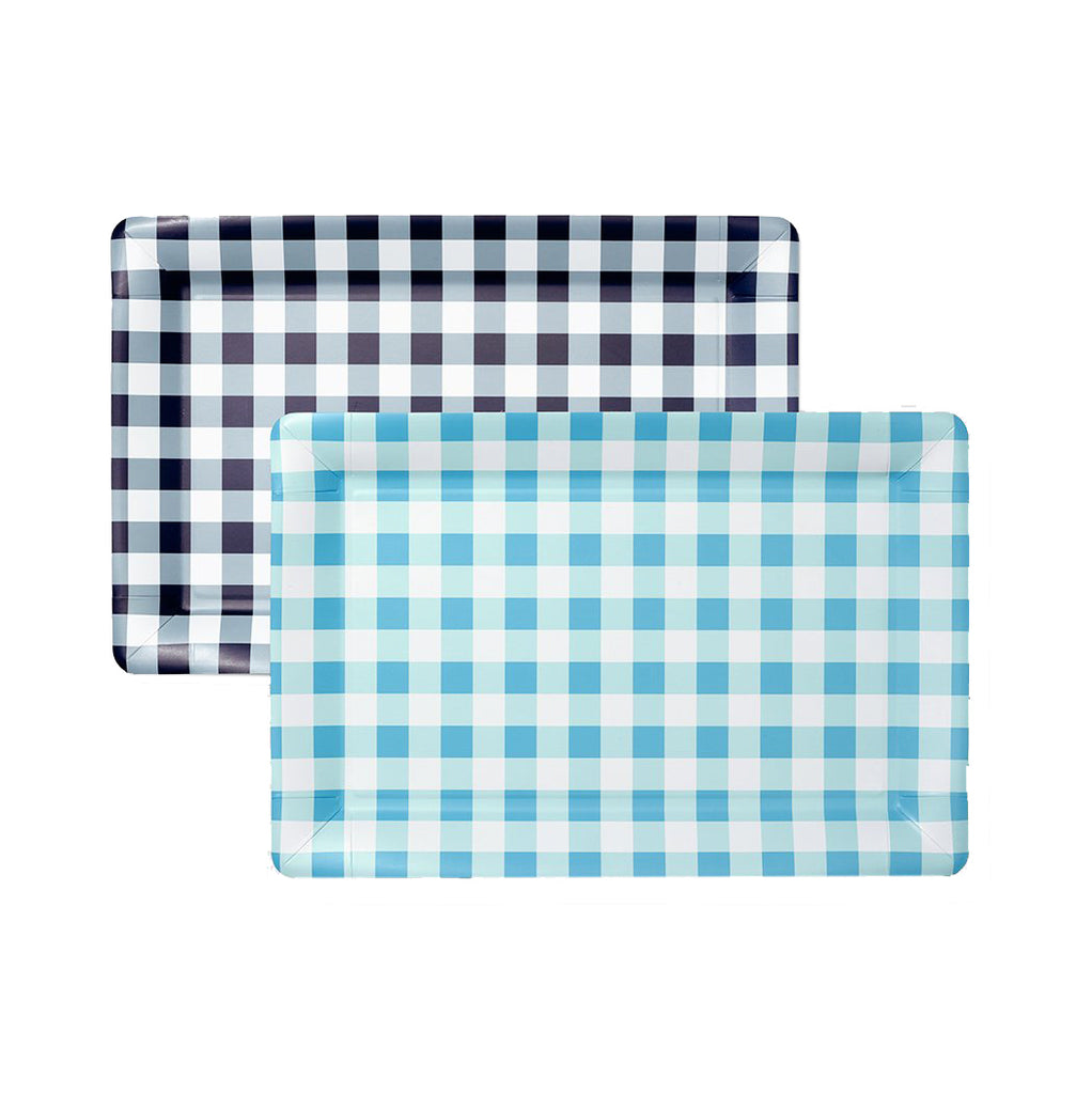 Gingham Serving Trays