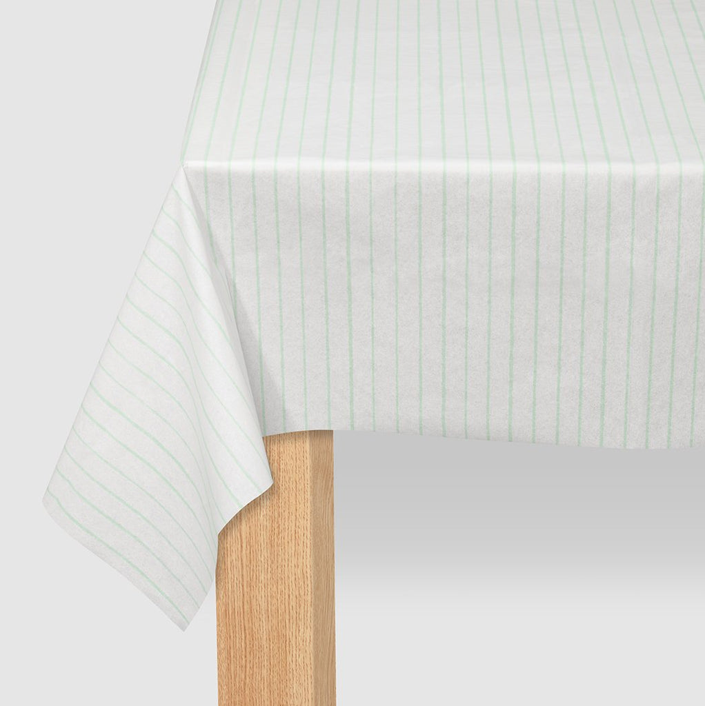 Mint Pinstripe Tablecloth