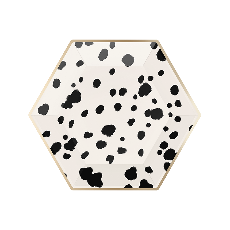 Dalmatian Hexagon Dessert Plates