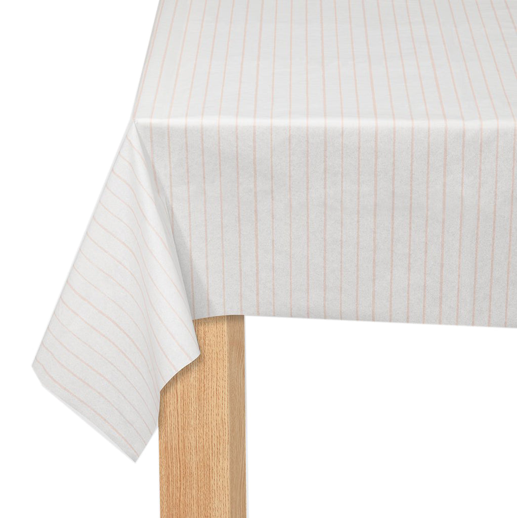 Pale Pink Stripe Tablecloth