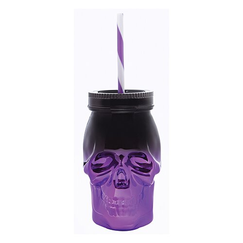 Purple Skull Acrylic Tumbler