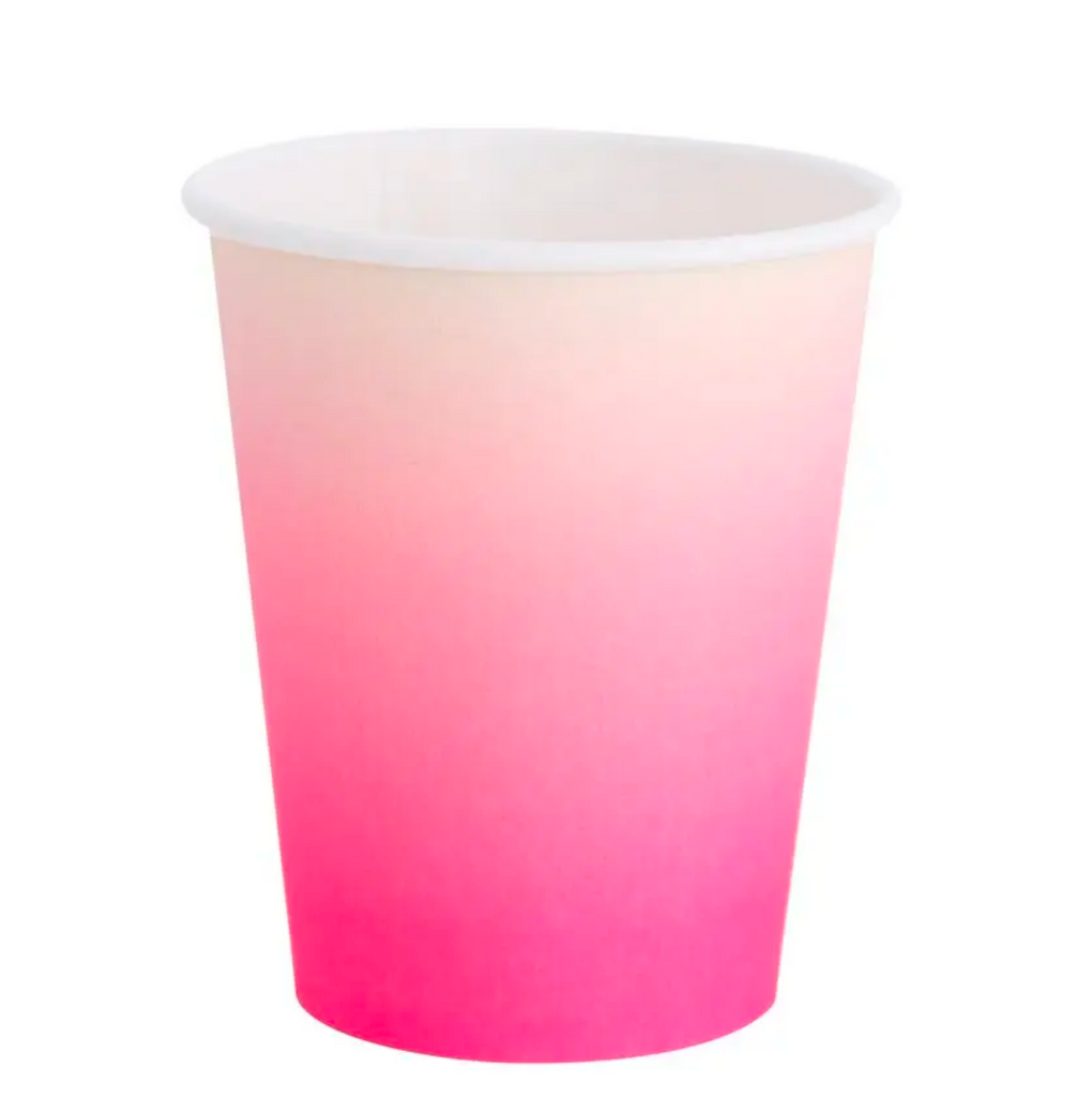 Neon Pink Ombre Cups