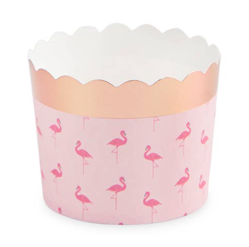 flamingo pattern treat cups