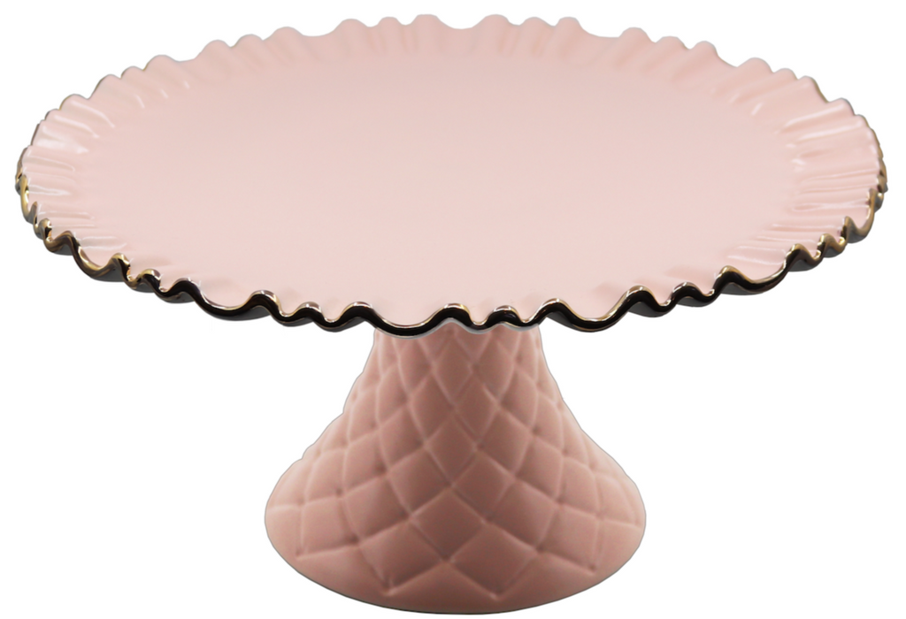 Pink Ruffle Cake Plate (4 sizes available) | Pom Pom Party Shop