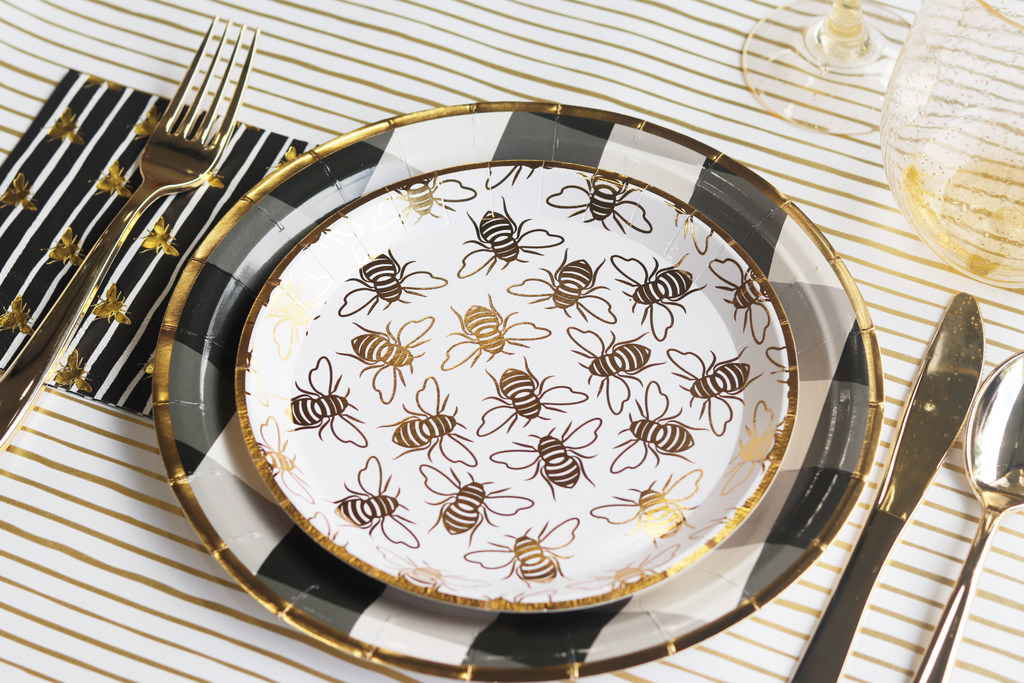 Gold Bee Plates