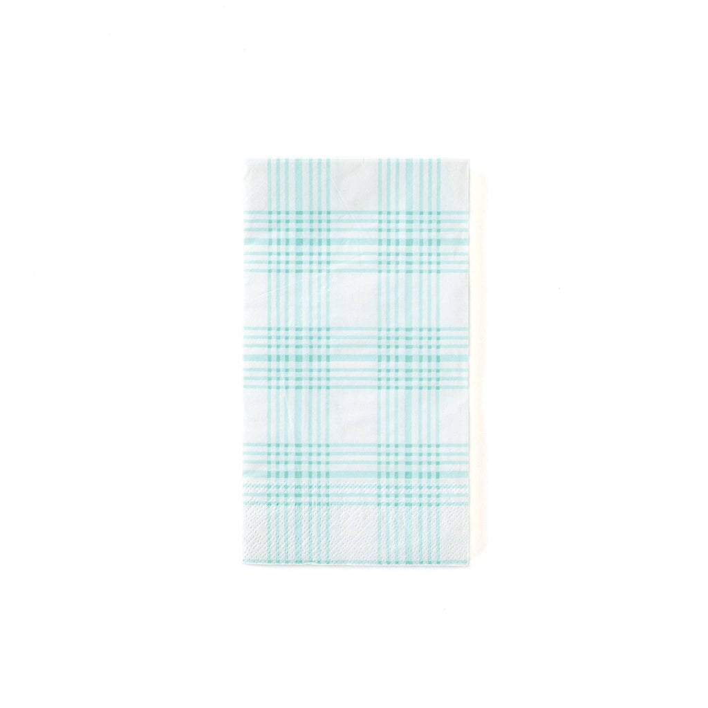 Blue Plaid Guest Towel Paper Napkin