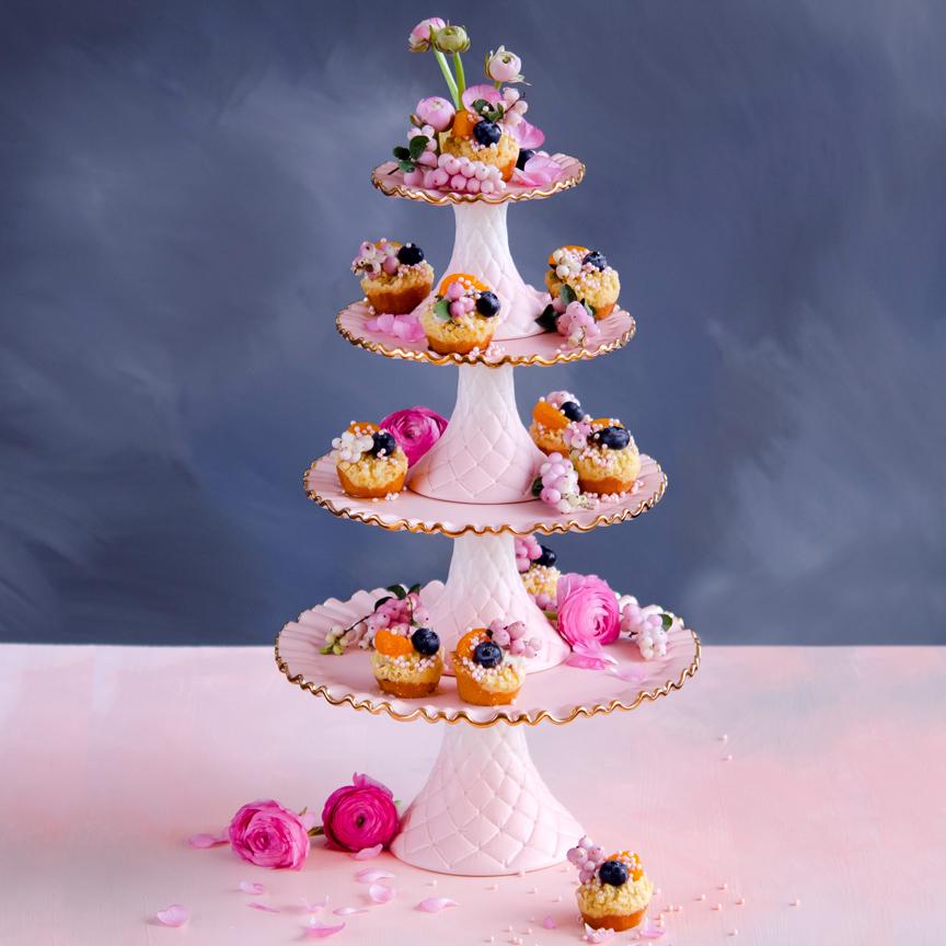 Pink Ruffle Cake Plate (4 sizes available)