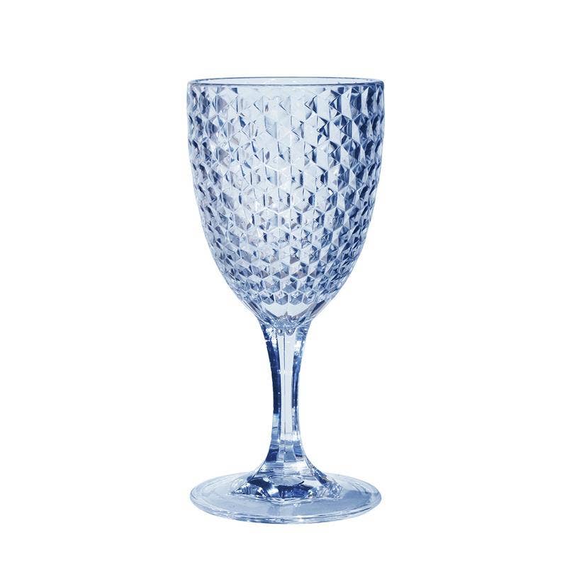 Blue Pattern Acrylic Wine Glass