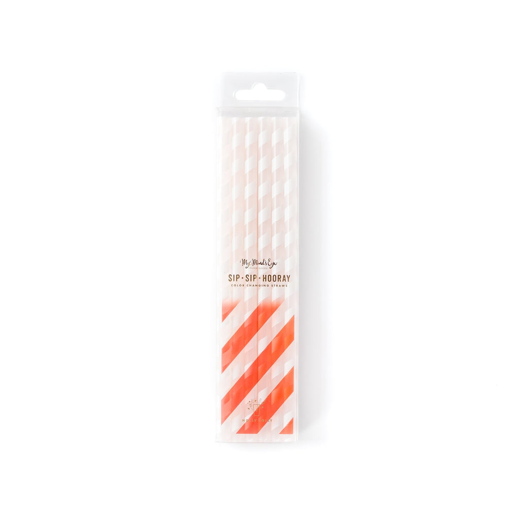 Holly Jolly Color Changing Reusable Straws