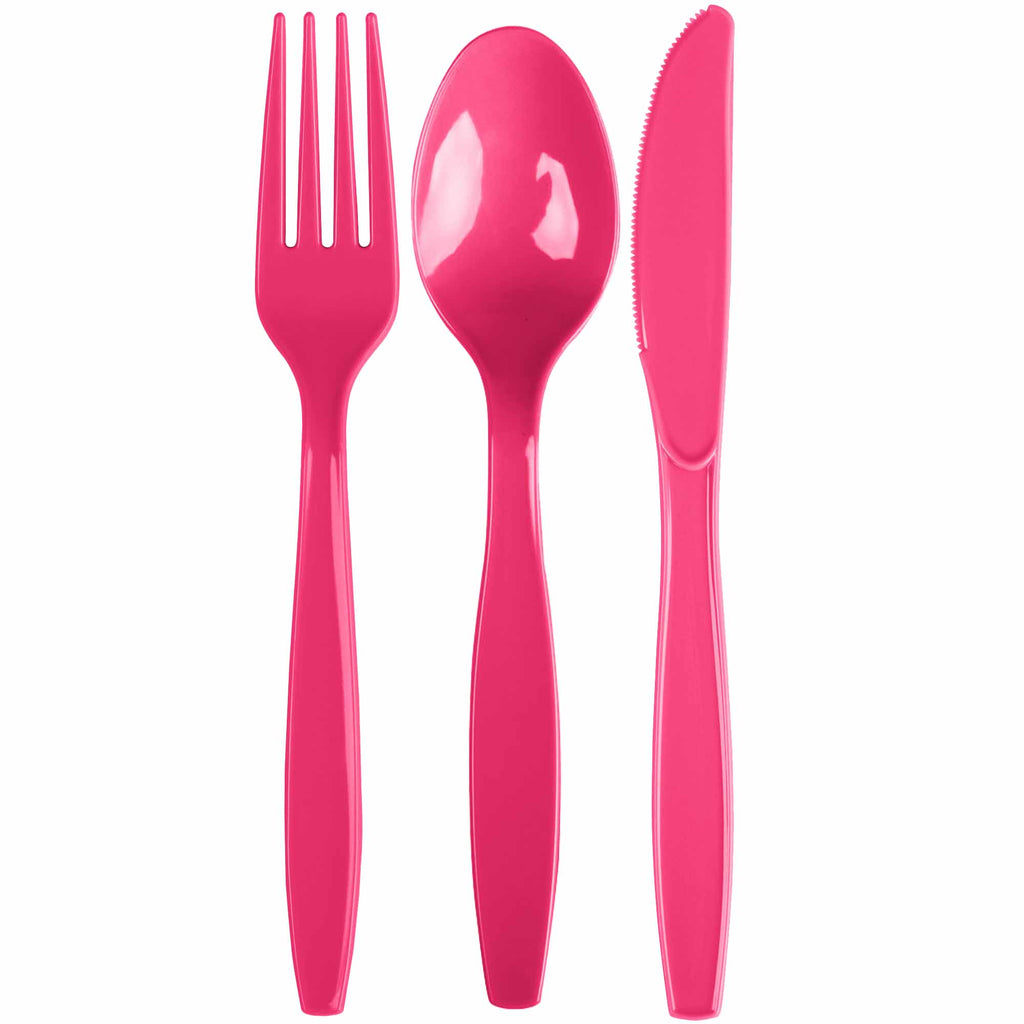 Hot Pink Cutlery Set
