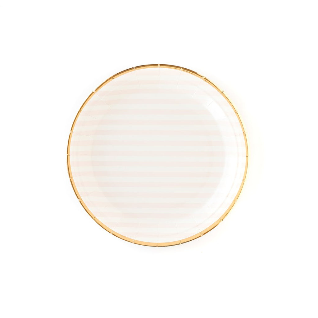 Pink Striped Plates