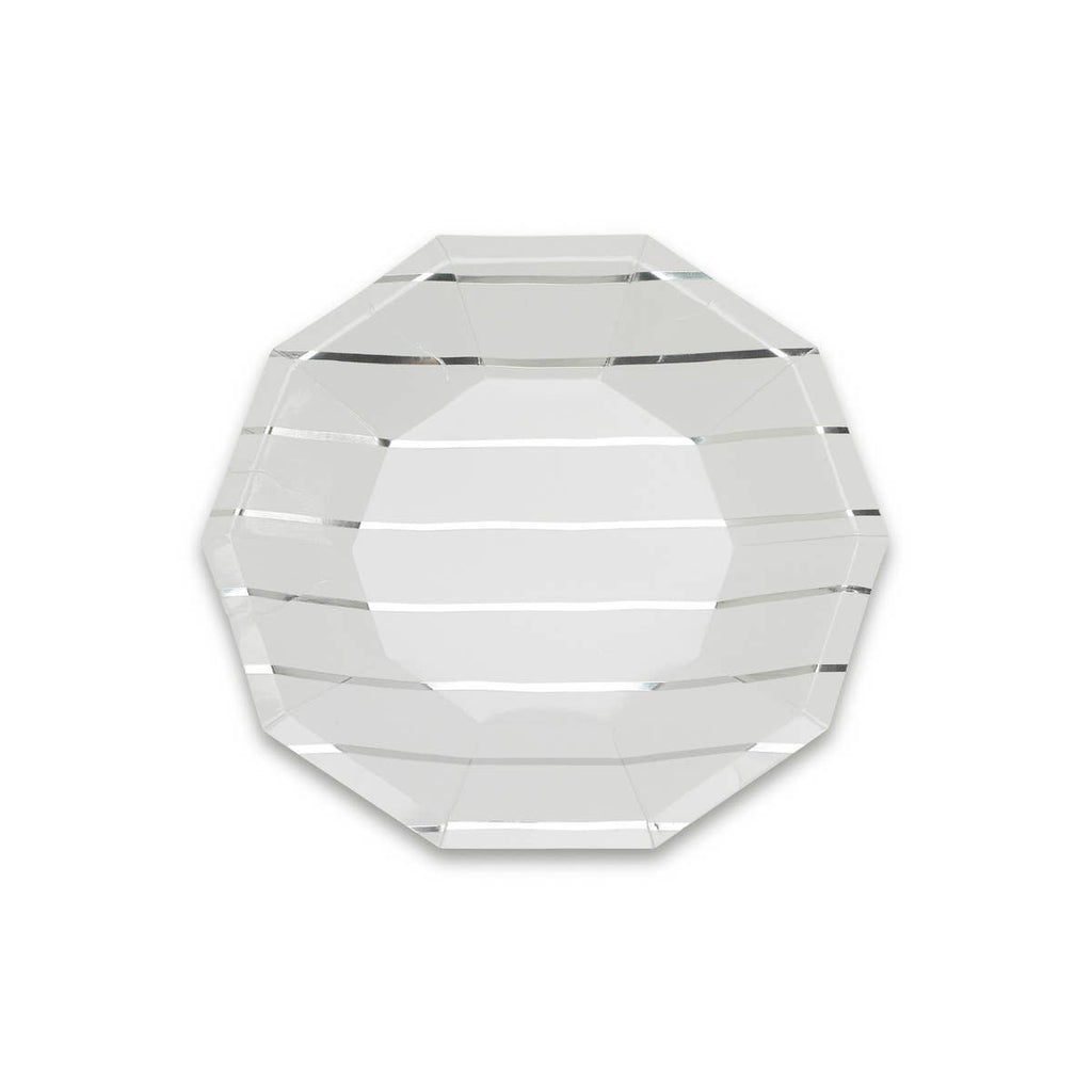 Frenchie Silver Striped Small Plates