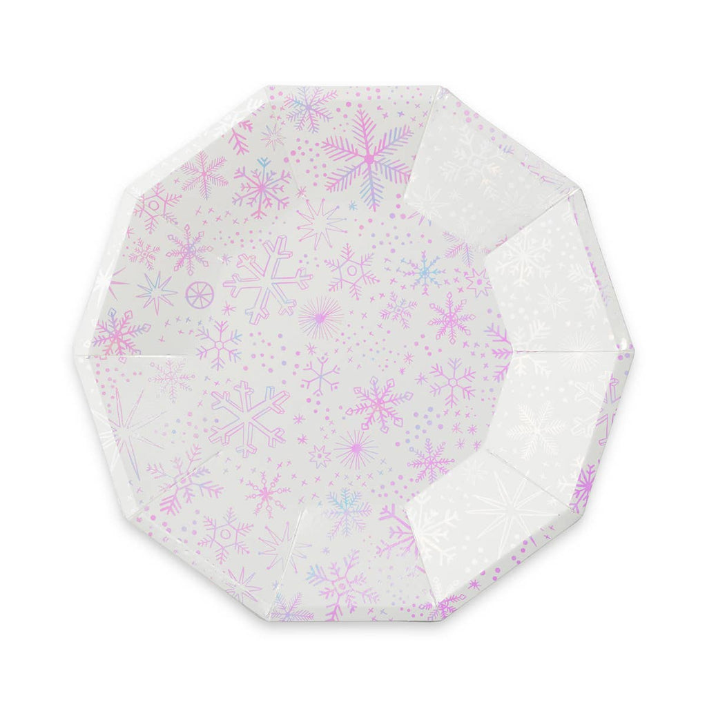 Frosted Snowflake Large Plates