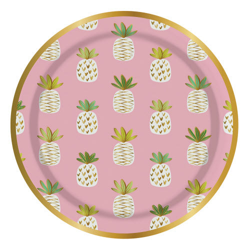 Pink Pineapple Plates