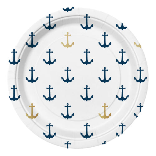 Anchor Pattern Plates | Pom Pom Party Shop